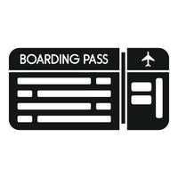 Holiday air ticket icon simple vector. Fly trip vector