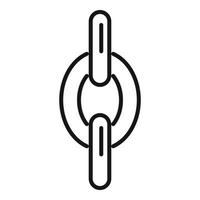 vector de contorno de icono de cadena moderna. enlace web