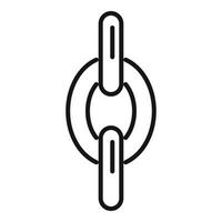 Modern chain icon outline vector. Web link vector