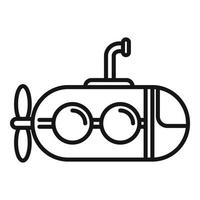 Bathyscaphe icon outline vector. Submarine ship vector