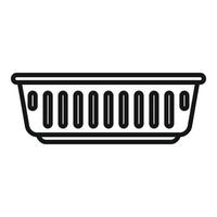 Biodegradable plastic box icon outline vector. Water compost vector