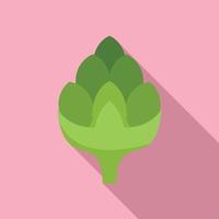 Leaf artichoke icon flat vector. Food plant vector