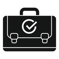 vector simple de icono de experiencia de maletín. estándar experto