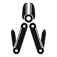 Knife icon simple vector. Army multitool vector