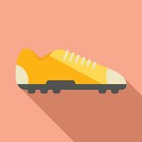 Soccer boot spikes icon flat vector. Football shoe vector