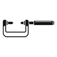 Screw micrometer icon simple vector. Vernier caliper vector