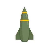 Missile military icon flat isolated vector