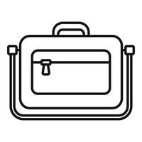 Modern laptop bag icon outline vector. Backpack case vector