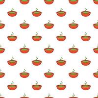 Bowl with green potion pattern, cartoon style vector