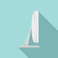 Monitor screen icon flat vector. Pc display vector