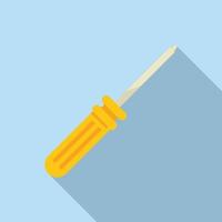 Small screwdriver icon flat vector. Service fix vector