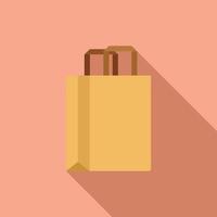 Recycle bag icon flat vector. Eco package vector