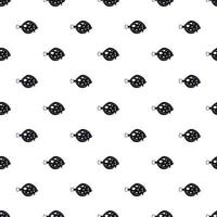 Fish flounder pattern, simple style vector