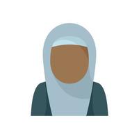 mujer inmigrante icono plano aislado vector