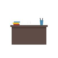 Office manager desktop icon flat isolated vector