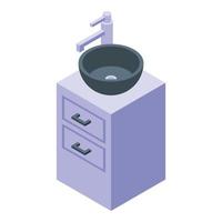 Remodeling bathroom icon isometric vector. Fix new vector