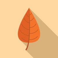 Red tree leaf icon flat vector. Plant decoration vector