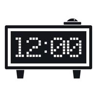 Alarm clock icon, simple style vector