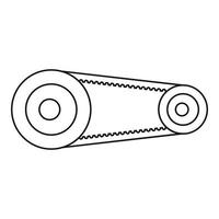 Mechanic belt icon, outline style vector