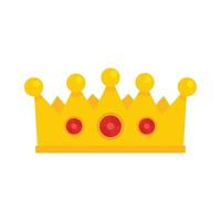 Excellence crown icon flat isolated vector
