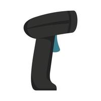 Parcel barcode scanner icon flat isolated vector