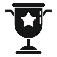 Quality cup icon simple vector. Award trophy vector