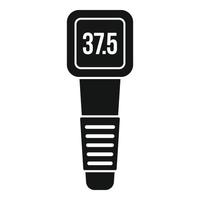 High temperature icon simple vector. Digital thermometer vector