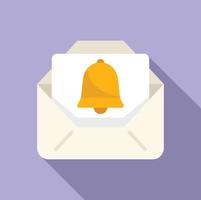 Mail sound icon flat vector. Email message vector