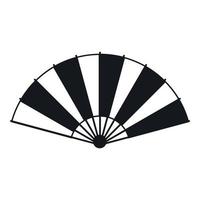 Chinese fan icon, simple style vector