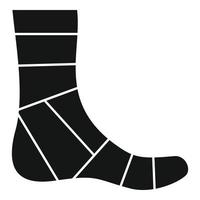 Foot bandage icon simple vector. Accident patient vector