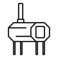 Smokehouse food icon outline vector. Bbq grill vector