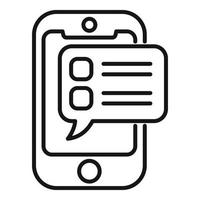 Phone assignment icon outline vector. Test paper vector