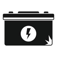 Car battery trash icon simple vector. Waste rubbish vector