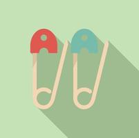 Knitting clip icon flat vector. Wool knit vector
