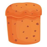 Christmas panettone icon cartoon vector. Italian cake vector