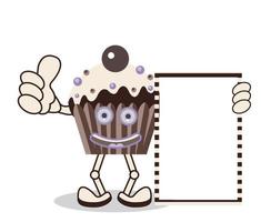 Cupcake banner illustration vector