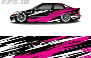 sticker livery racing car sticker design, cool abstract graphic background vector