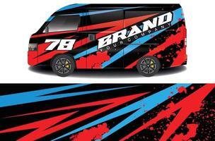 Company car wrap. wrap design for company camper car and others vector