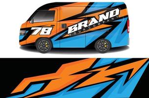 Company car wrap. wrap design for company camper car and others vector