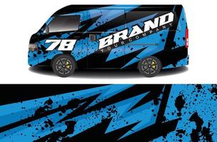 Company car wrap. wrap design for company camper car and others vector