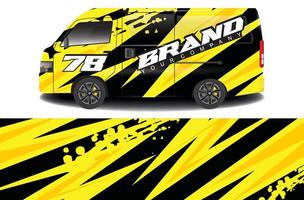 Company car wrap. wrap design for company camper car and others vector