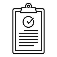 Quality clipboard icon outline vector. Checklist check vector