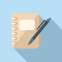 Journal icon flat vector. Letter text vector