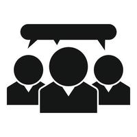 Teamwork icon simple vector. People talk vector