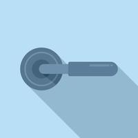 Door handle device icon flat vector. Lock knob vector