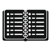 Open book icon simple vector. System accounting vector