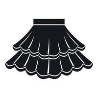 Skirt icon, simple style vector