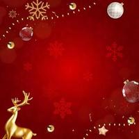 Merry Christmas and Happy New Year Greeting Card vector