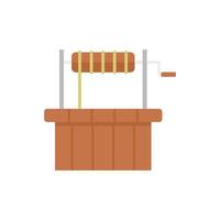 Oasis water well icon flat isolated vector