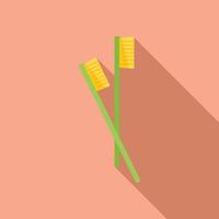 Eco toothbrush icon flat vector. Recycle container vector